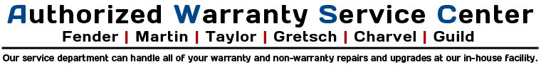 Authorized warranty service center